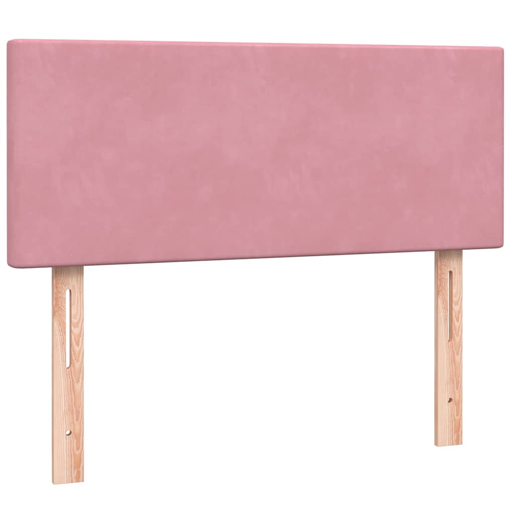 Κρεβάτι Boxspring με Στρώμα & LED Ροζ 120x210 εκ. Βελούδινο - Pakobazaar