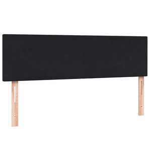Κρεβάτι Boxspring με Στρώμα & LED Μαύρο 140x210 εκ. Βελούδινο - Pakobazaar