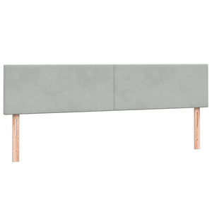 Κρεβάτι Boxspring με Στρώμα & LED ανοιχτό γκρι 200x210 cm Βελούδινο - Pakobazaar