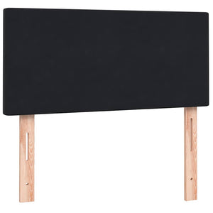 Κρεβάτι Boxspring με Στρώμα & LED Μαύρο 100x220 εκ. Βελούδινο - Pakobazaar