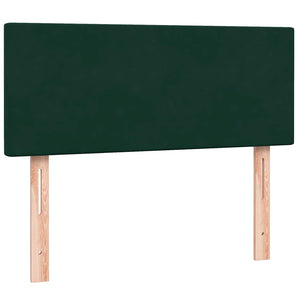 Κρεβάτι Boxspring με Στρώμα & LED σκούρο πράσινο 120x220cm Βελούδινο - Pakobazaar