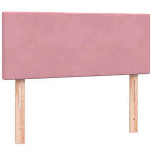 Κρεβάτι Boxspring με Στρώμα & LED ροζ 120x220 cm Βελούδινο - Pakobazaar