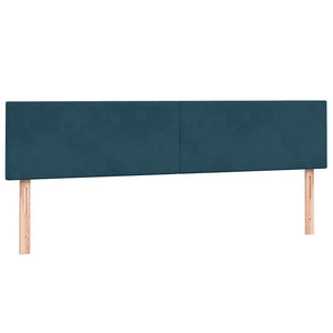 Κρεβάτι Boxspring με Στρώμα & LED σκούρο μπλε 180x220 cm Βελούδινο - Pakobazaar