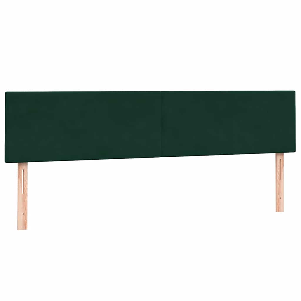 Κρεβάτι Boxspring με Στρώμα & LED Σκούρο πράσινο 200x220cm Βελούδινο - Pakobazaar