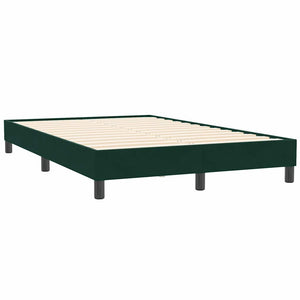 Κρεβάτι Boxspring με Στρώμα & LED Σκούρο Πράσινο 120x210εκ. Βελούδινο - Pakobazaar
