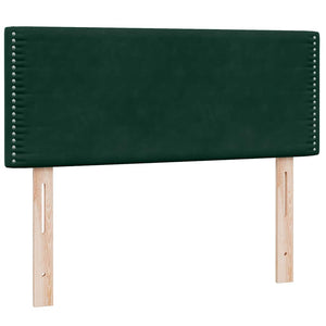 Κρεβάτι Boxspring με Στρώμα & LED Σκούρο Πράσινο 120x210εκ. Βελούδινο - Pakobazaar