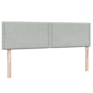 Κρεβάτι Boxspring με Στρώμα & LED Ανοιχτό Γκρι 140x210 εκ. Βελούδινο - Pakobazaar