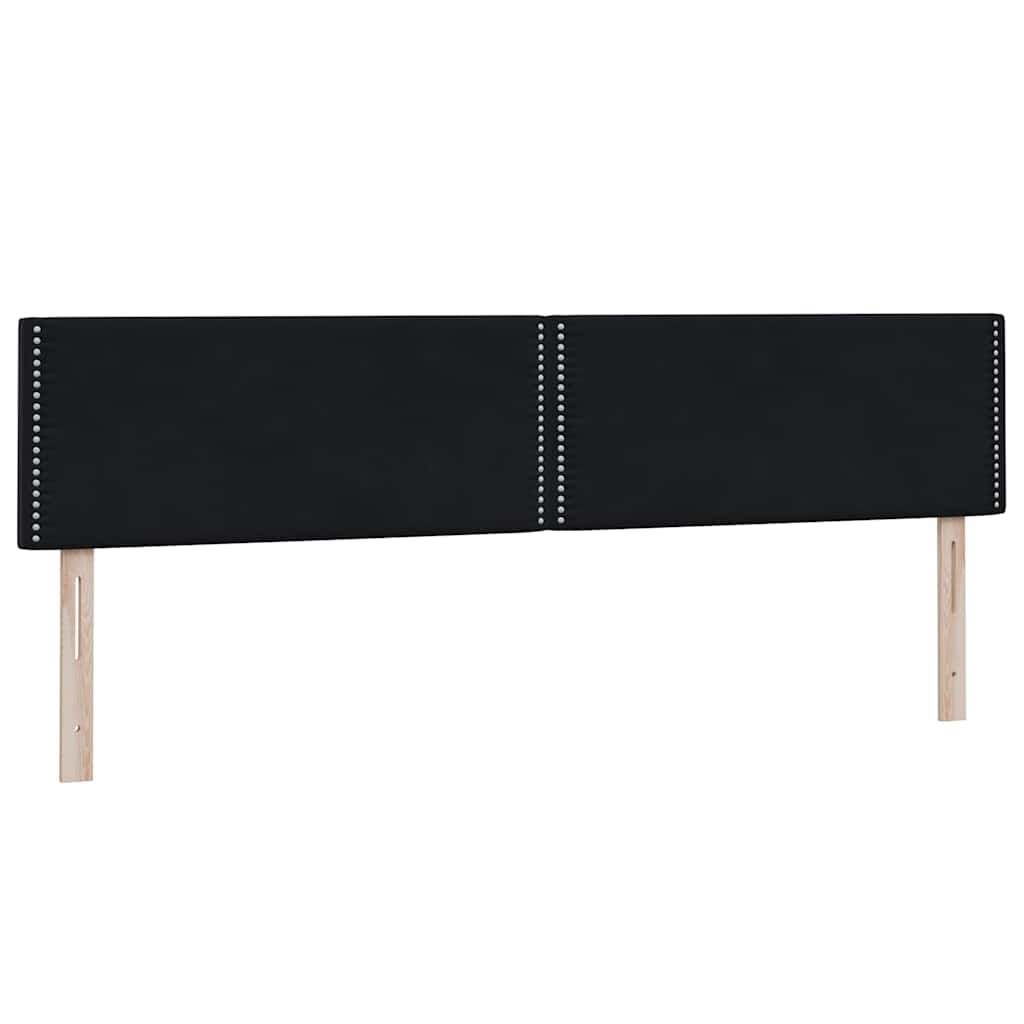 Κρεβάτι Boxspring με Στρώμα & LED Μαύρο 180x210 εκ. Βελούδινο - Pakobazaar
