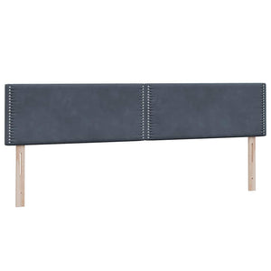 Κρεβάτι Boxspring με Στρώμα & LED Σκούρο Γκρι 200x210 εκ. Βελούδινο - Pakobazaar