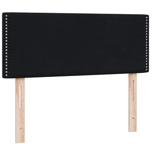 Κρεβάτι Boxspring με Στρώμα & LED Μαύρο 120x220 cm Βελούδινο