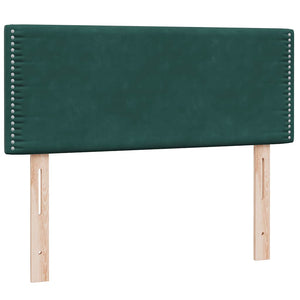 Κρεβάτι Boxspring με Στρώμα & LED σκούρο πράσινο 120x220cm Βελούδινο - Pakobazaar