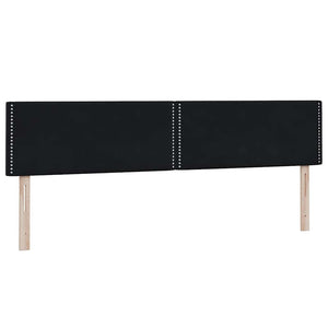 Κρεβάτι Boxspring με Στρώμα & LED Μαύρο 200x220 cm Βελούδινο - Pakobazaar