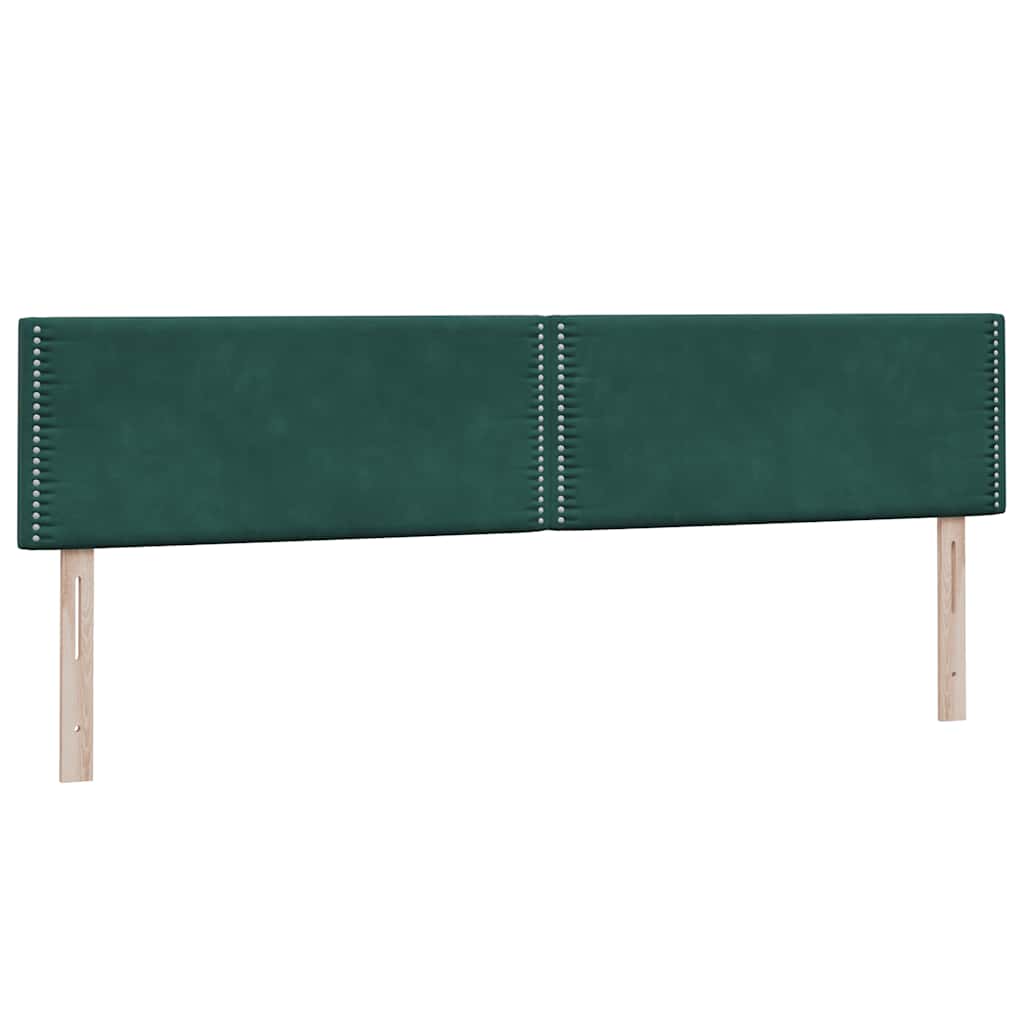 Κρεβάτι Boxspring με Στρώμα & LED Σκούρο πράσινο 200x220cm Βελούδινο - Pakobazaar