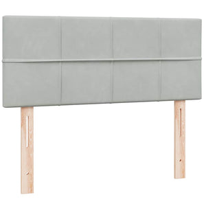 Κρεβάτι Boxspring με Στρώμα & LED Ανοιχτό Γκρι 120x210 εκ. Βελούδινο