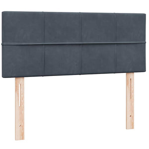 Κρεβάτι Boxspring με Στρώμα & LED Σκούρο Γκρι 120x210 εκ. Βελούδινο - Pakobazaar
