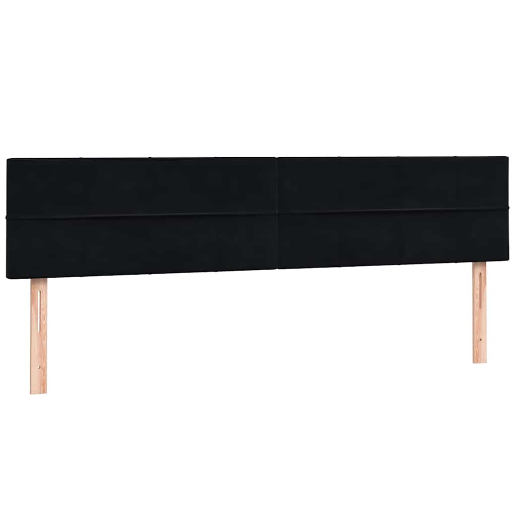 Κρεβάτι Boxspring με Στρώμα & LED Μαύρο 200x210 εκ. Βελούδινο - Pakobazaar