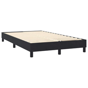 Κρεβάτι Boxspring με Στρώμα & LED Μαύρο 120x220 cm Βελούδινο