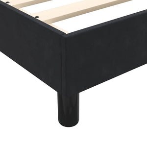 Κρεβάτι Boxspring με Στρώμα & LED Μαύρο 120x220 cm Βελούδινο