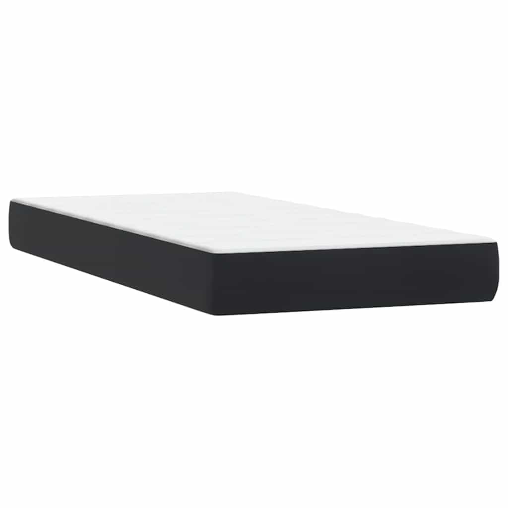 Κρεβάτι Boxspring με Στρώμα & LED Μαύρο 100x210 cm Βελούδινο - Pakobazaar