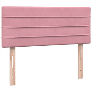 Κρεβάτι Boxspring με Στρώμα & LED Ροζ 120x210 εκ. Βελούδινο - Pakobazaar