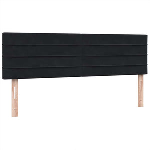 Κρεβάτι Boxspring με Στρώμα & LED Μαύρο 160x210 εκ. Βελούδινο