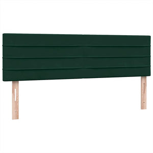 Κρεβάτι Boxspring με Στρώμα & LED Σκούρο Πράσινο 160x210εκ. Βελούδινο