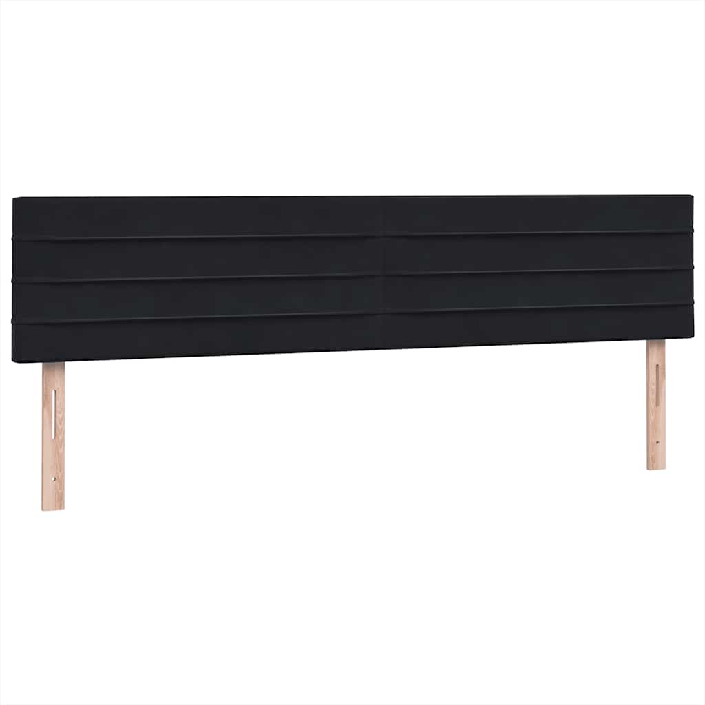 Κρεβάτι Boxspring με Στρώμα & LED Μαύρο 200x210 εκ. Βελούδινο - Pakobazaar