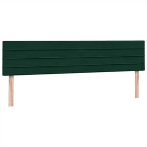 Κρεβάτι Boxspring με Στρώμα & LED Σκούρο Πράσινο 200x210εκ. Βελούδινο