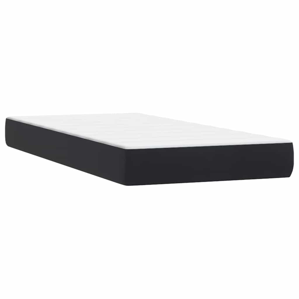 Κρεβάτι Boxspring με Στρώμα & LED Μαύρο 100x220 εκ. Βελούδινο - Pakobazaar