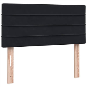 Κρεβάτι Boxspring με Στρώμα & LED Μαύρο 100x220 εκ. Βελούδινο - Pakobazaar