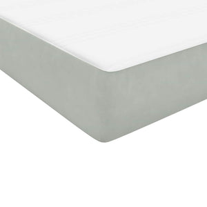 Κρεβάτι Boxspring με Στρώμα & LED Ανοιχτό Γκρι 120x220 εκ. Βελούδινο
