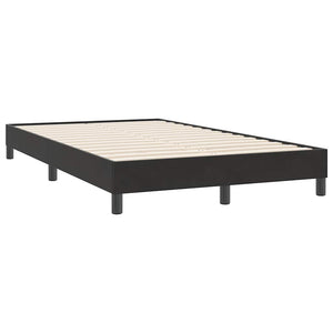 Κρεβάτι Boxspring με Στρώμα & LED Μαύρο 120x220 cm Βελούδινο