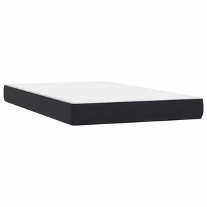 Κρεβάτι Boxspring με Στρώμα & LED Μαύρο 120x220 cm Βελούδινο