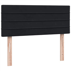Κρεβάτι Boxspring με Στρώμα & LED Μαύρο 120x220 cm Βελούδινο
