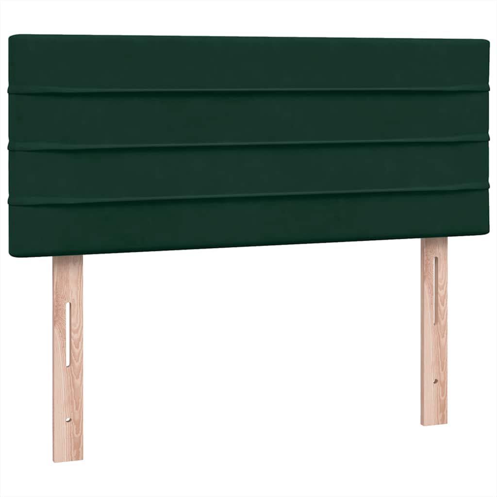 Κρεβάτι Boxspring με Στρώμα & LED σκούρο πράσινο 120x220cm Βελούδινο - Pakobazaar