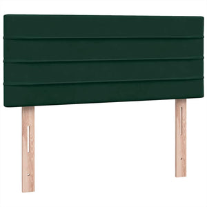 Κρεβάτι Boxspring με Στρώμα & LED σκούρο πράσινο 120x220cm Βελούδινο - Pakobazaar