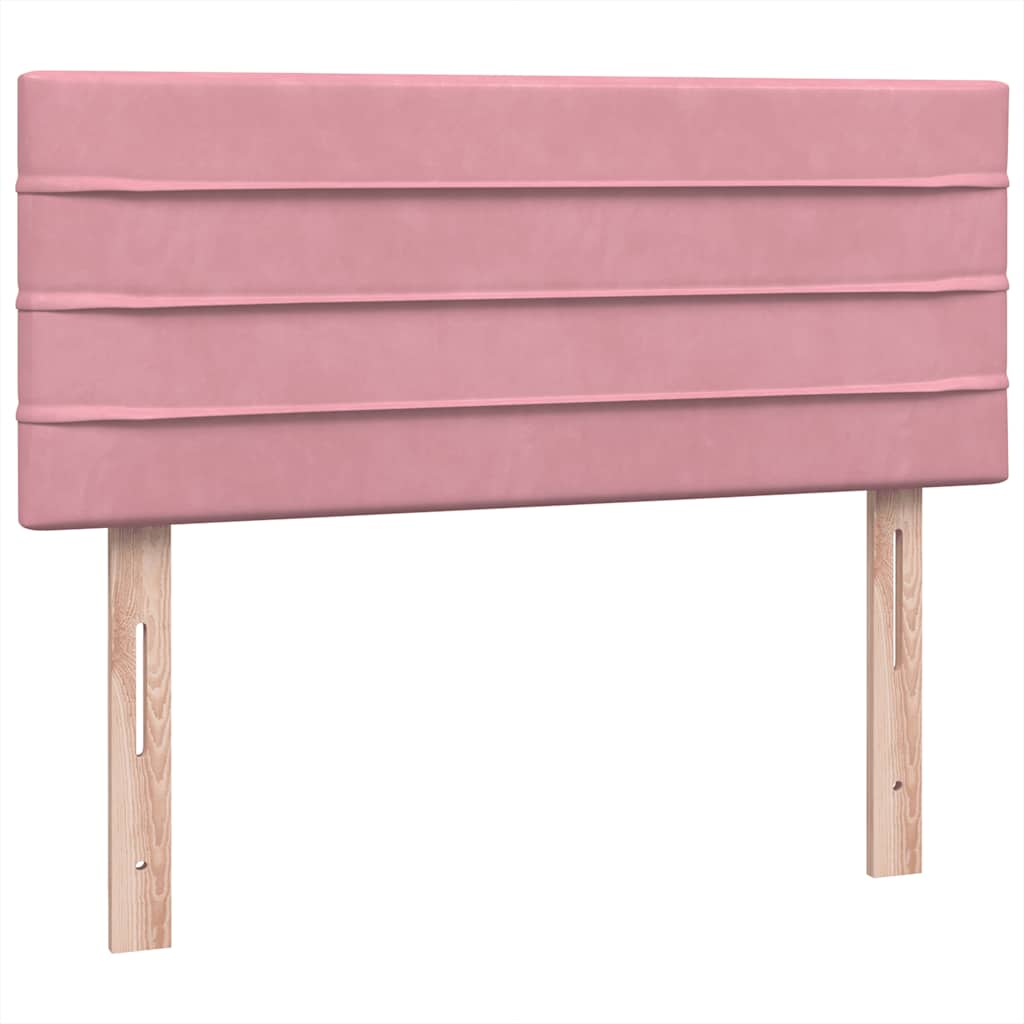 Κρεβάτι Boxspring με Στρώμα & LED ροζ 120x220 cm Βελούδινο - Pakobazaar