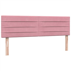 Κρεβάτι Boxspring με Στρώμα & LED ροζ 160x220 cm Βελούδινο