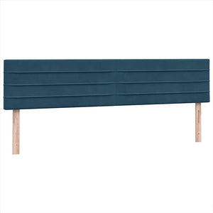 Κρεβάτι Boxspring με Στρώμα & LED σκούρο μπλε 180x220 cm Βελούδινο - Pakobazaar