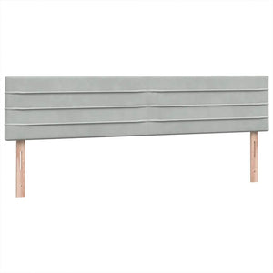 Κρεβάτι Boxspring με Στρώμα & LED ανοιχτό γκρι 200x220 εκ. Βελούδινο - Pakobazaar
