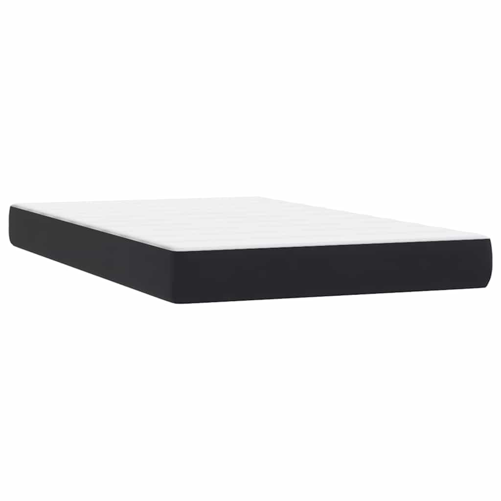 Κρεβάτι Boxspring με Στρώμα & LED Μαύρο 1120x210 εκ. Βελούδινο