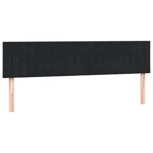 Κρεβάτι Boxspring με Στρώμα & LED Μαύρο 180x210 εκ. Βελούδινο - Pakobazaar