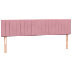 Κρεβάτι Boxspring με Στρώμα & LED Ροζ 180x210 εκ. Βελούδινο