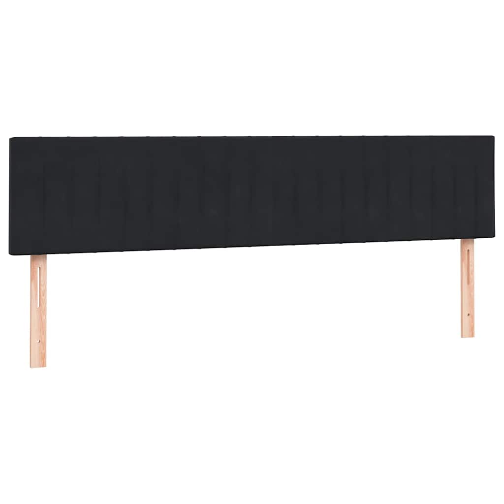Κρεβάτι Boxspring με Στρώμα & LED Μαύρο 200x210 εκ. Βελούδινο - Pakobazaar
