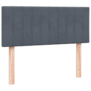 Κρεβάτι Boxspring με Στρώμα & LED Ανοιχτό Γκρι 120x220 εκ. Βελούδινο