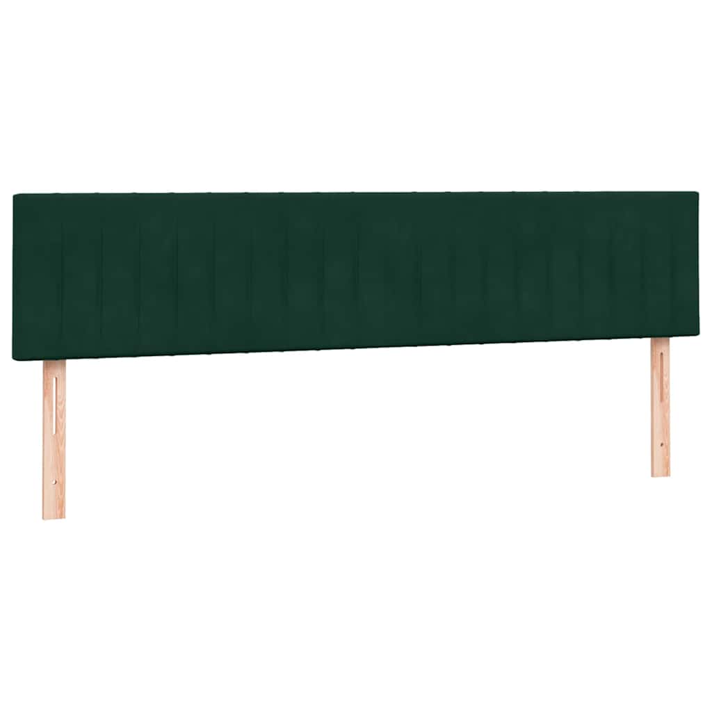 Κρεβάτι Boxspring με Στρώμα & LED σκούρο πράσινο 180x220cm Βελούδινο - Pakobazaar