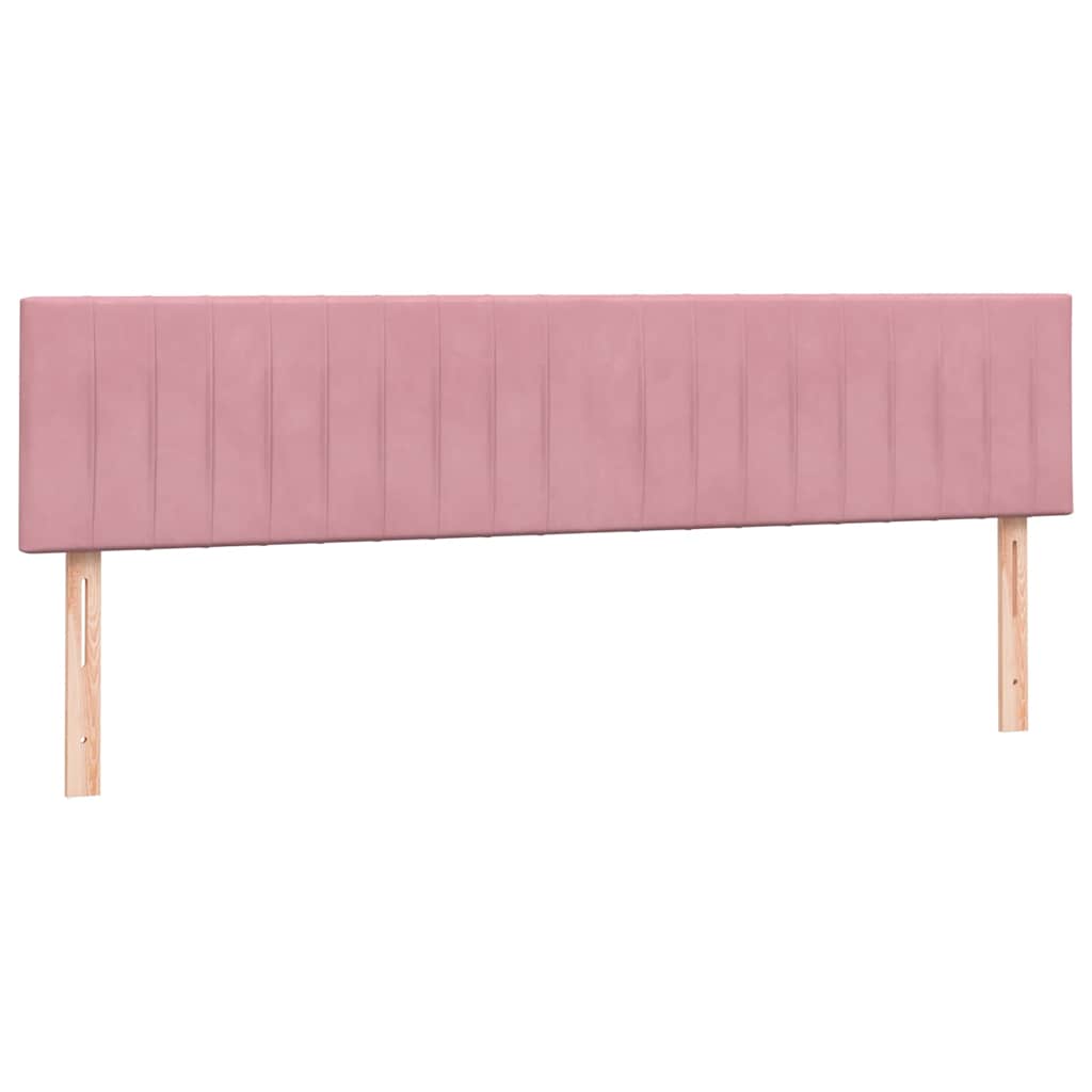 Κρεβάτι Boxspring με Στρώμα & LED ροζ 200x220 cm Βελούδινο - Pakobazaar