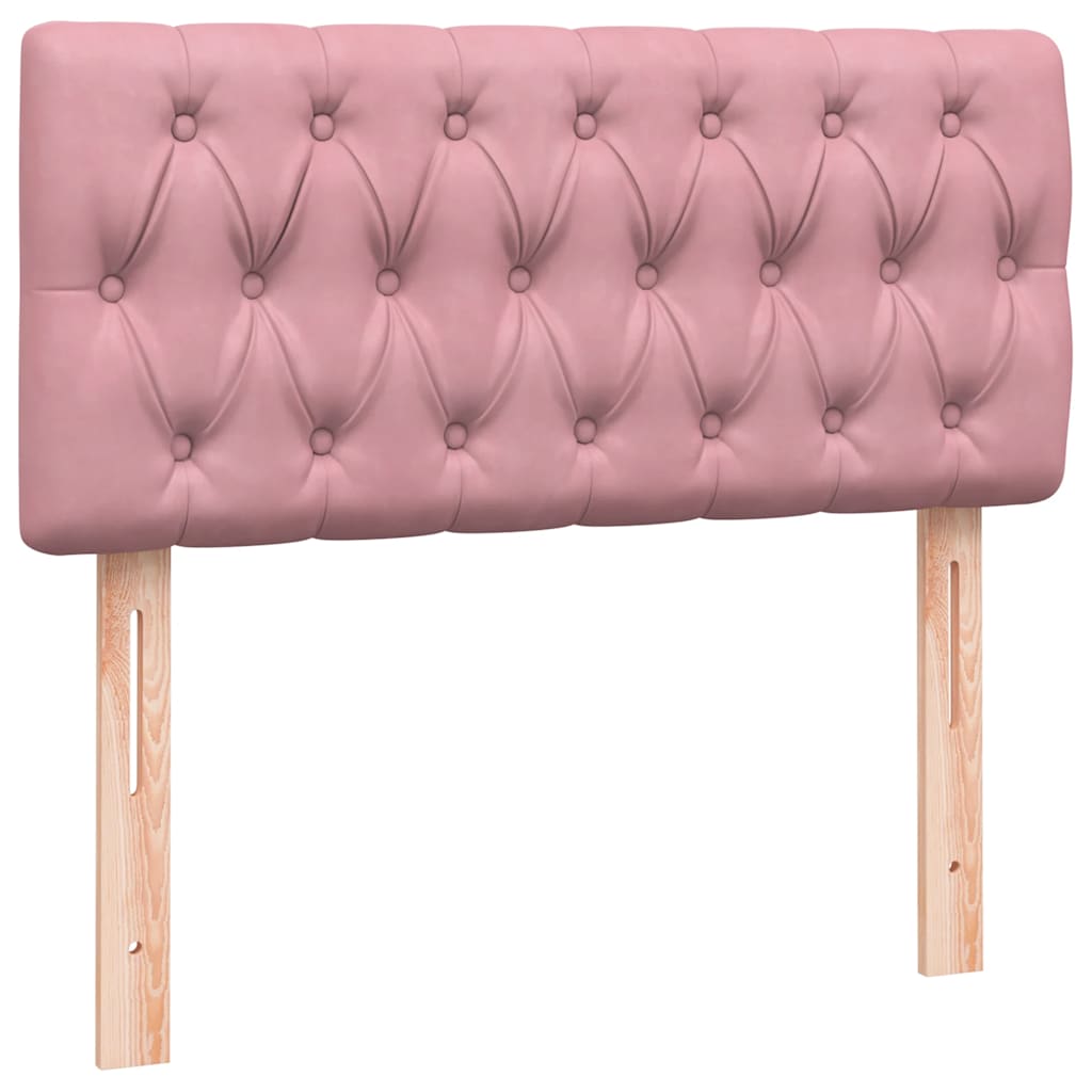 Κρεβάτι Boxspring με Στρώμα & LED ροζ 80x210 εκ. Βελούδινο - Pakobazaar