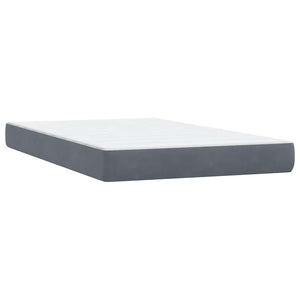 Κρεβάτι Boxspring με Στρώμα & LED Σκούρο Γκρι 120x210 εκ. Βελούδινο - Pakobazaar