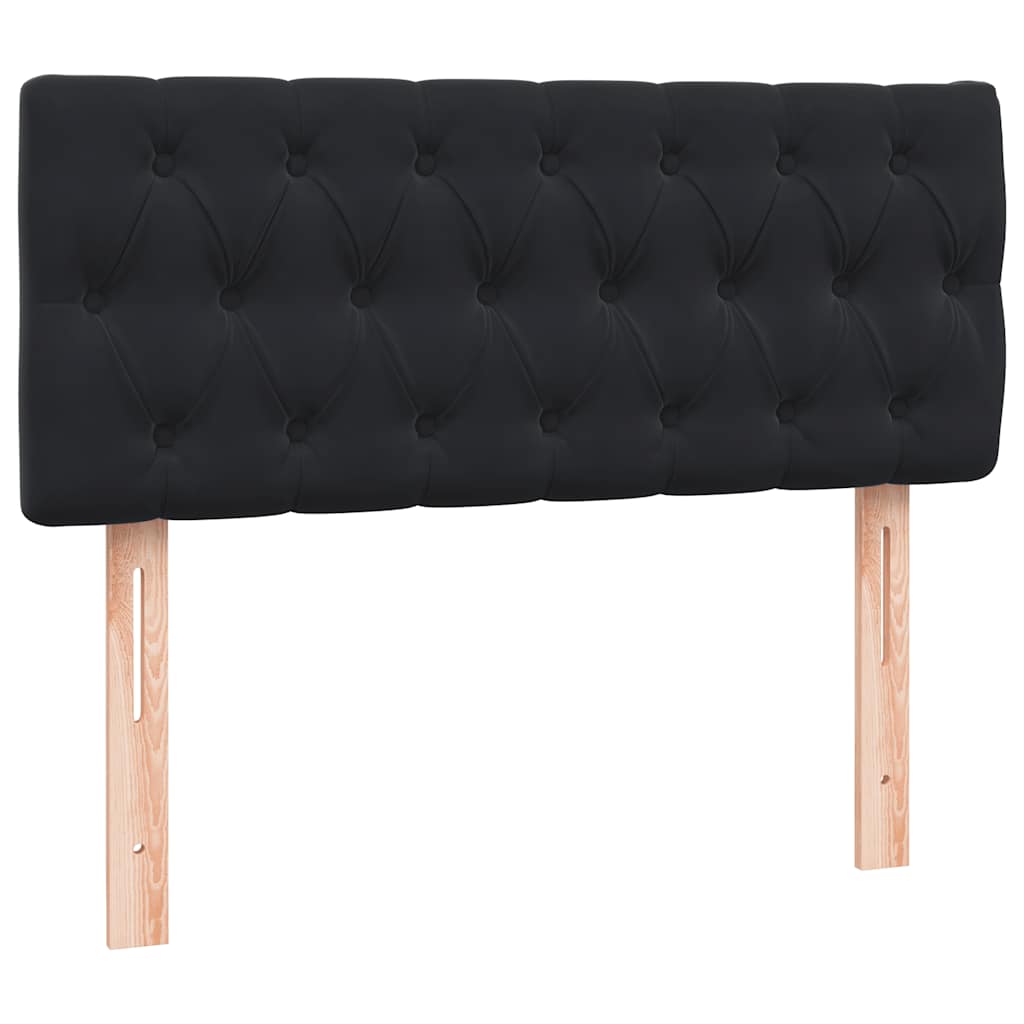 Κρεβάτι Boxspring με Στρώμα & LED Μαύρο 120x220 cm Βελούδινο - Pakobazaar